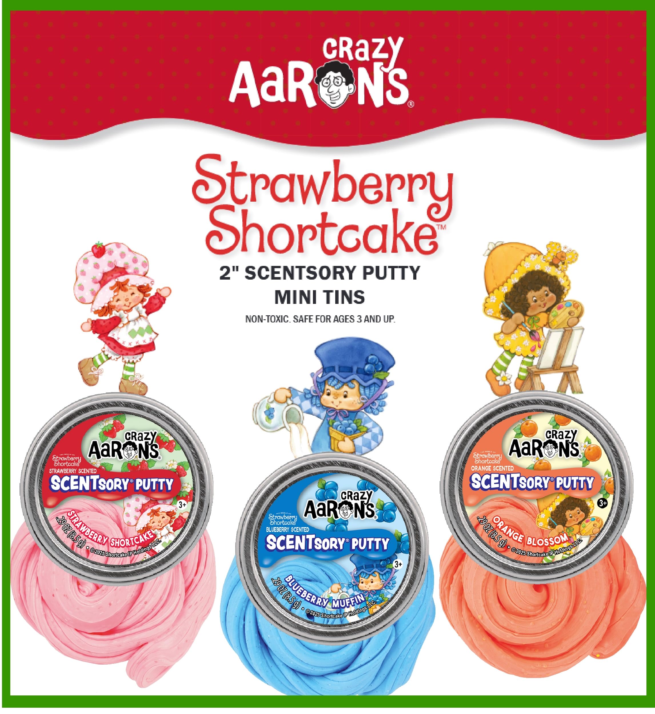 コレクションシリーズ、アグリアス、アエドン、ロドリゲッティー Crazy Aaron's Scent Sory Putty Strawberry Shortcake, Orange
